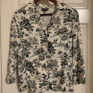 Floral linen jacket